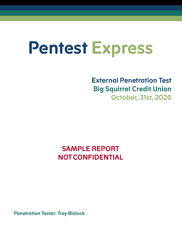 Preview of a penetration test report page showing a structured executive summary and findings overview.