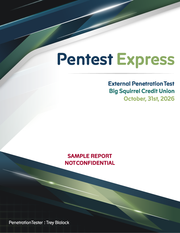 Preview of a penetration test report page showing a structured executive summary and findings overview.